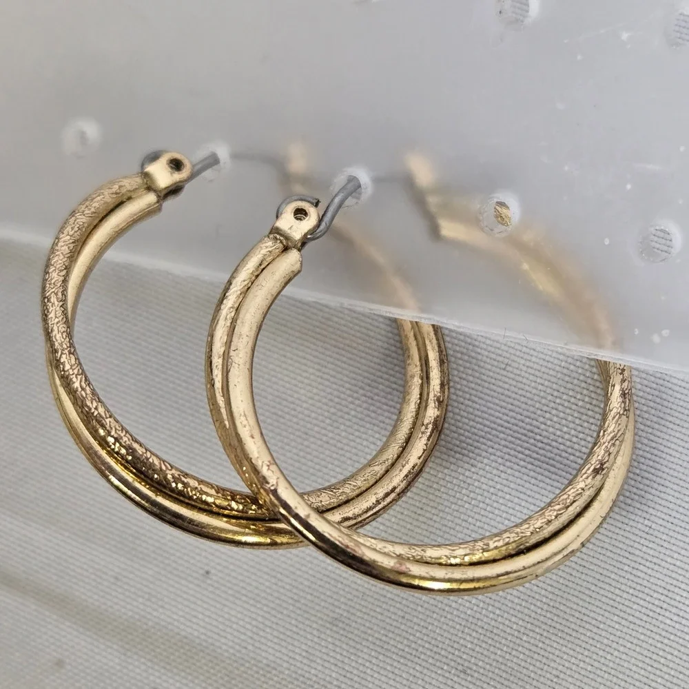 Gold Toned Twisted Design 1